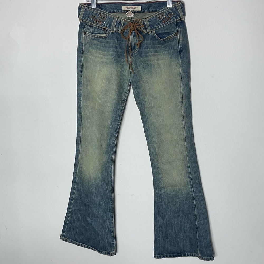 Vintage 90s Y2K Abercrombie Fitch Truckstop Jeans with Belt 2
